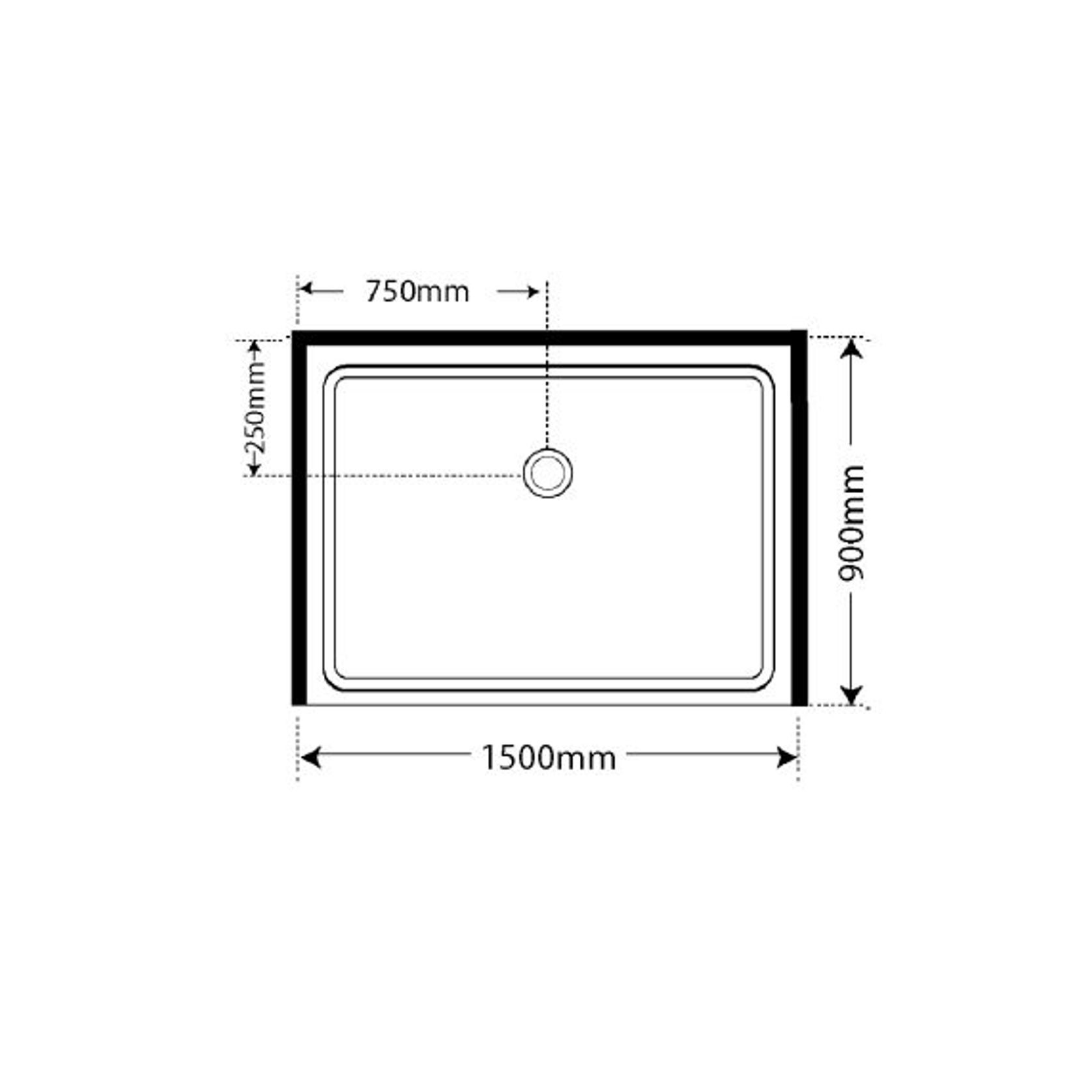 Adjustable Frameless Pivot Alcove 900x1500x900 gallery detail image