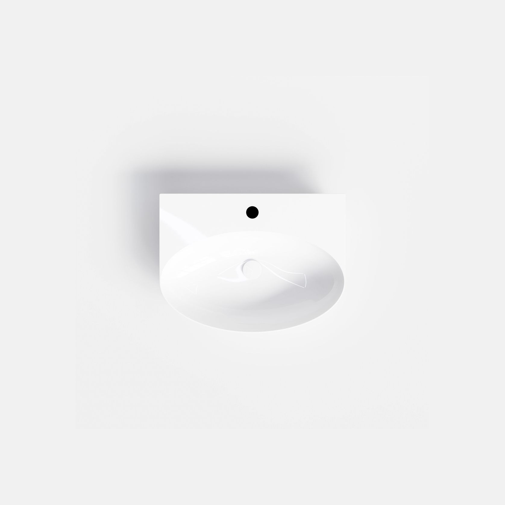 Pure Ellipse Ceramic Basin 600mm gallery detail image