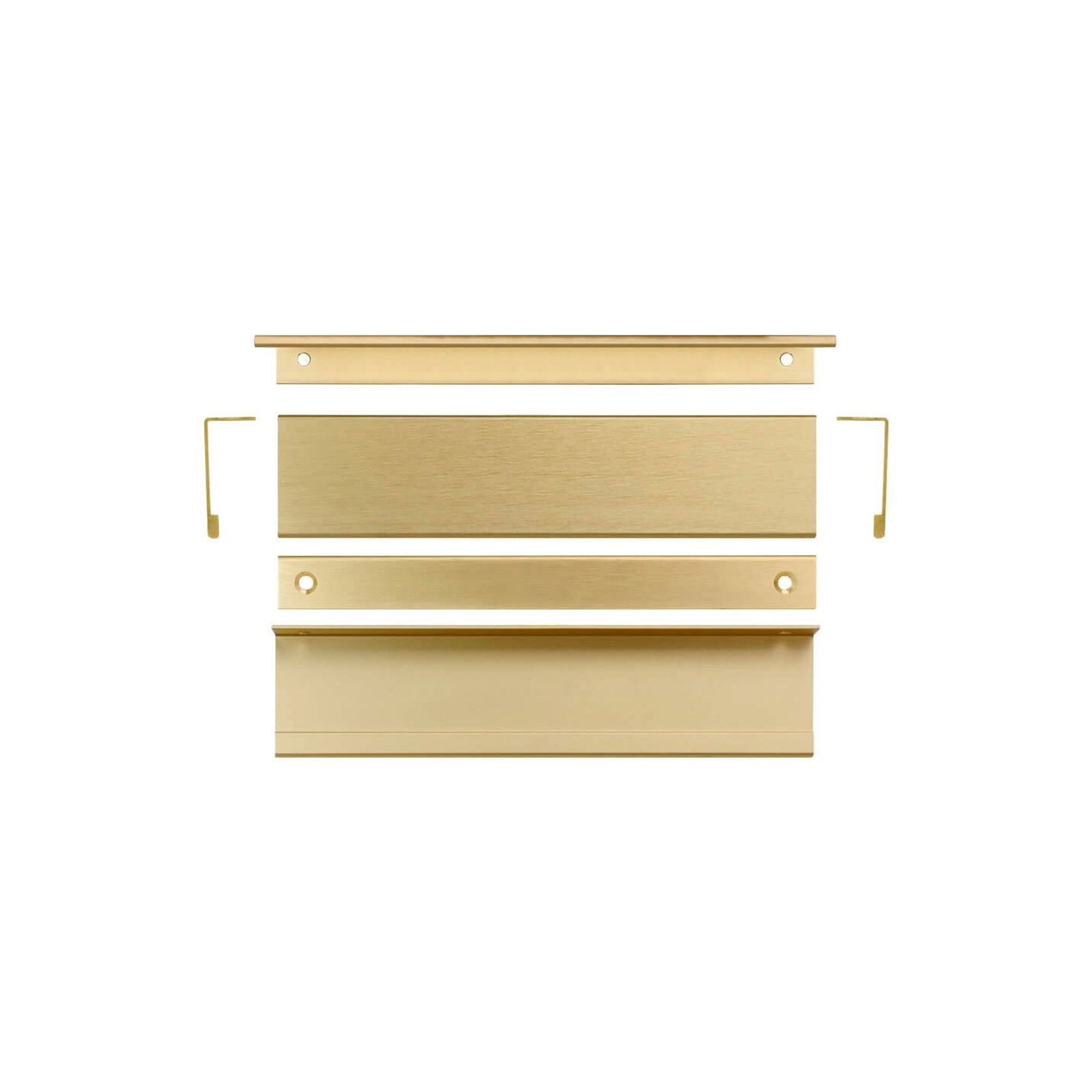 KT&CO Kitchen finger lip pull handle brass Lucky bay gallery detail image