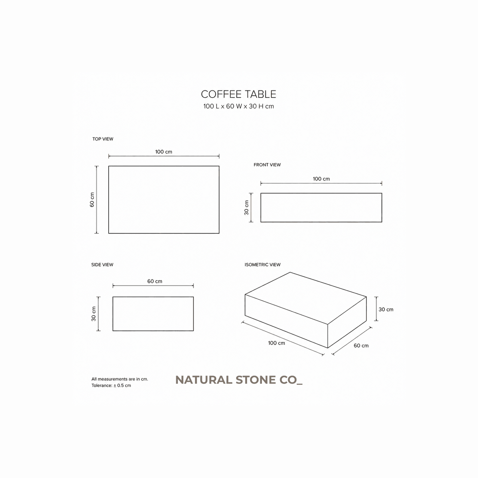 Block Coffee Table - Taj Mahal Quartzite gallery detail image