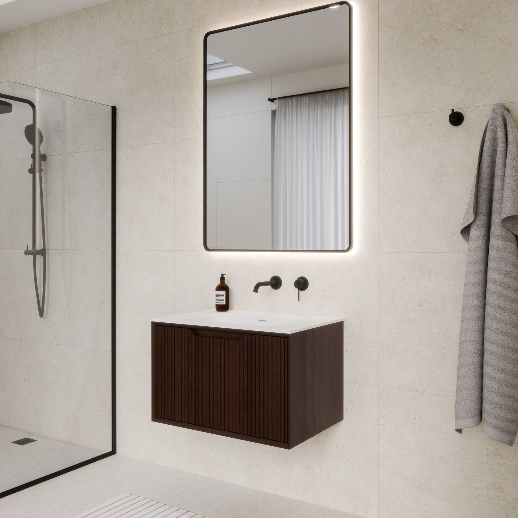 Aria 750 Wall Hung Vanity | Inset Basin gallery detail image