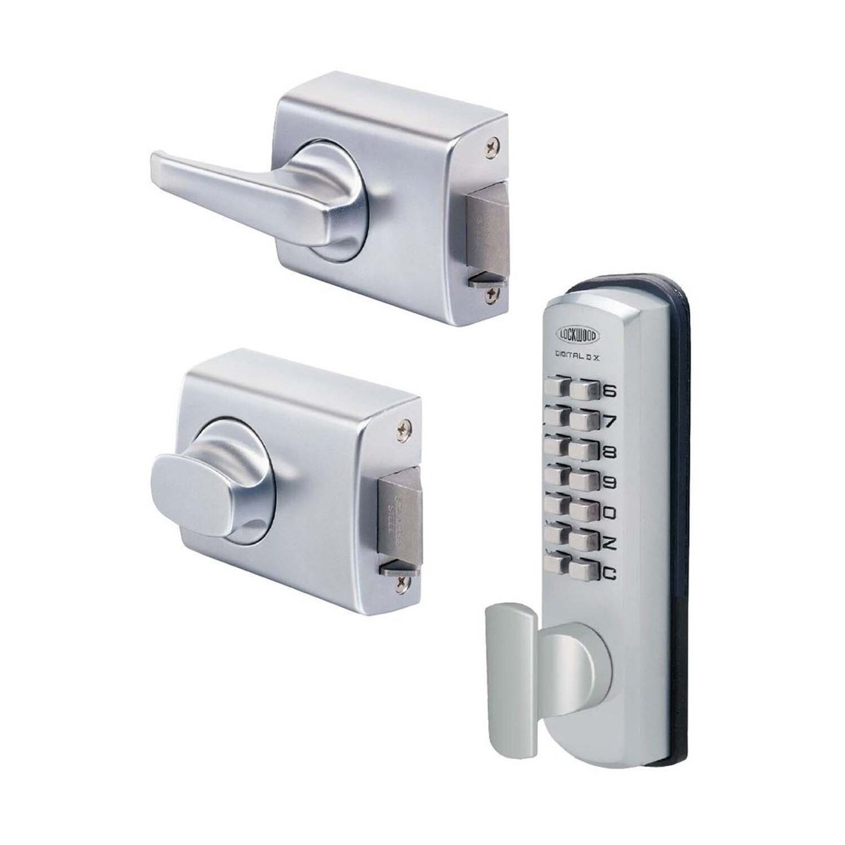 Lockwood Digital Lockset Knob Metal Frame Strike 002-3DXSC gallery detail image