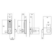 Lockwood Digital Lockset Knob Open Out Strike 002-4KDXSC gallery detail image