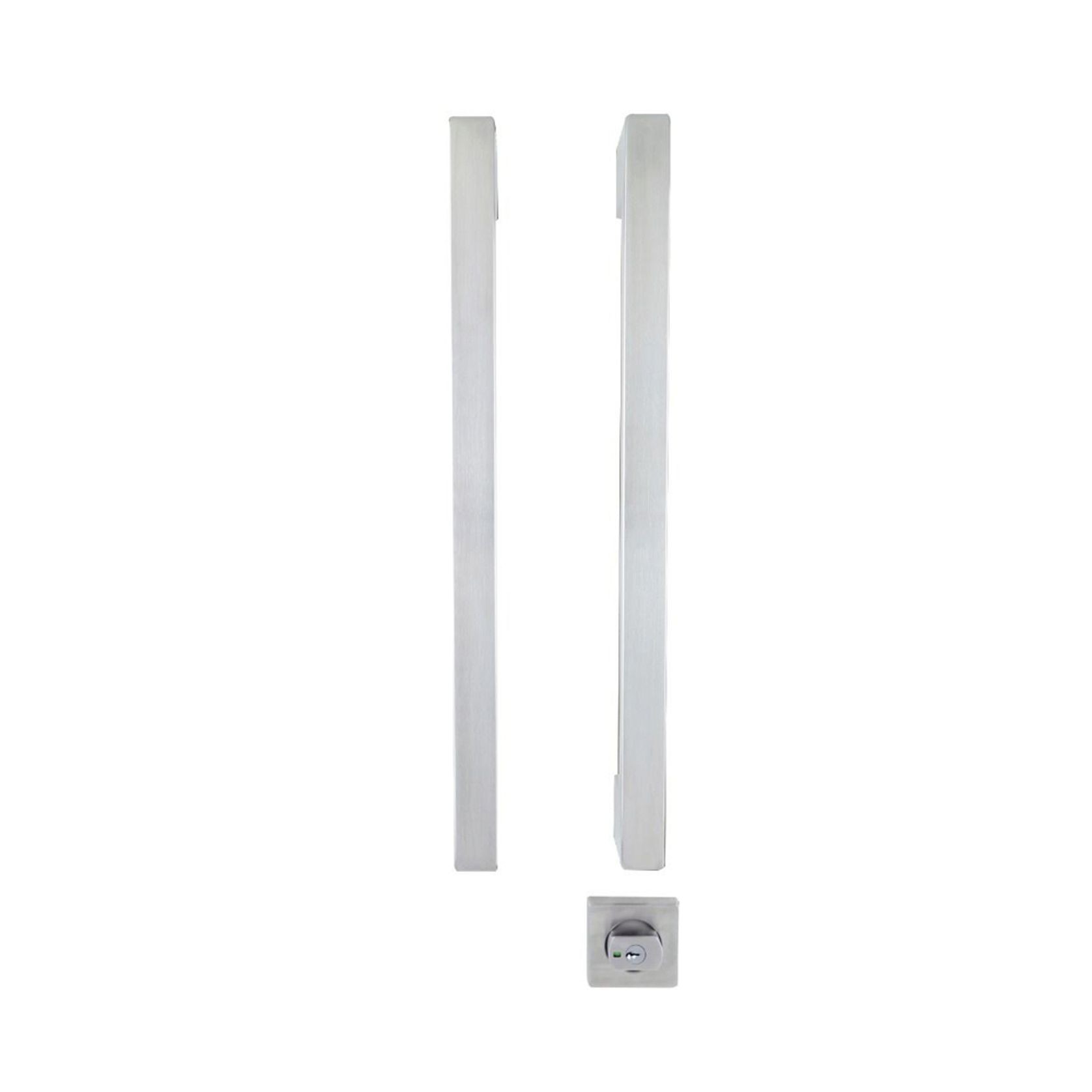 Lockwood Paradigm Door Pull Handle with Double Cylinder Deadbolt Satin Stainless Steel 005/DPHBSSS gallery detail image