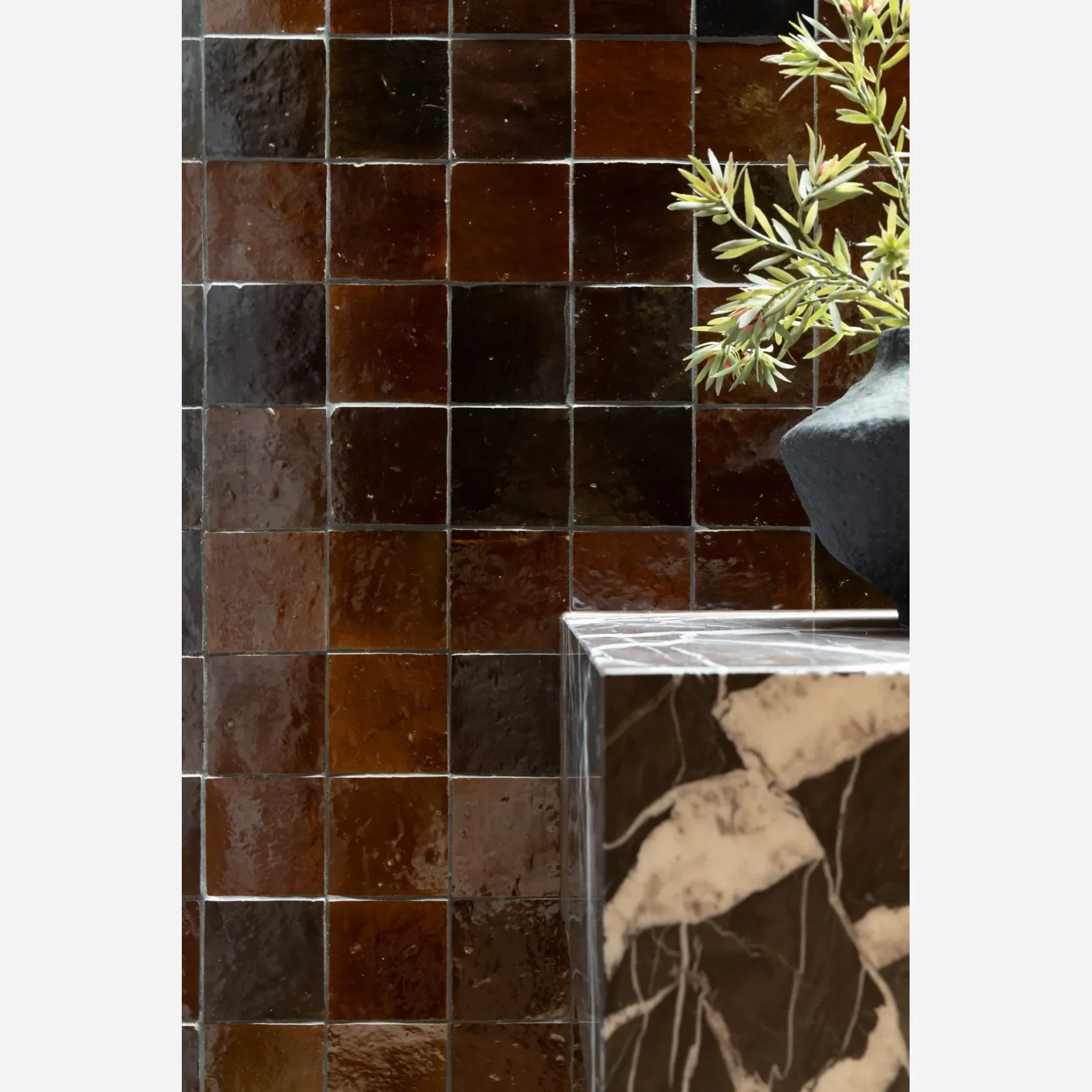 Chocolate Square Moroccan Zellige gallery detail image