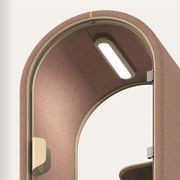 DUKE Single Seater Acoustic Office Silent Booth Pod - Terracotta gallery detail image
