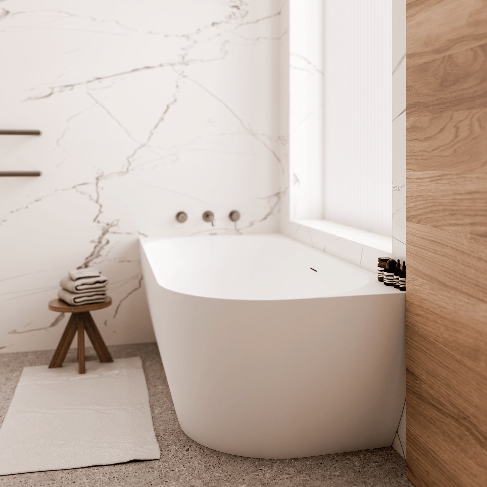 Endura Acrylic Arc 1700 Corner Bath Range gallery detail image