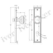 Iver Paddington Door Knob Stepped Backplate Privacy Chrome Plated 11838P85 - Customise to your needs gallery detail image
