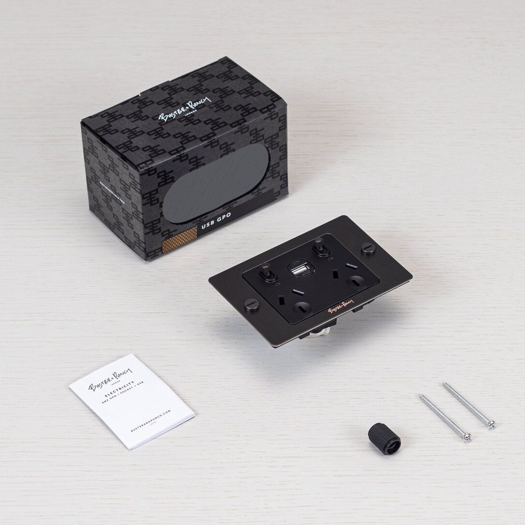 2 Gang GPO Socket Switch + Single USB A gallery detail image