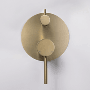 Mira Brushed Brass Gold Wall Mixer Divertor Plate gallery detail image