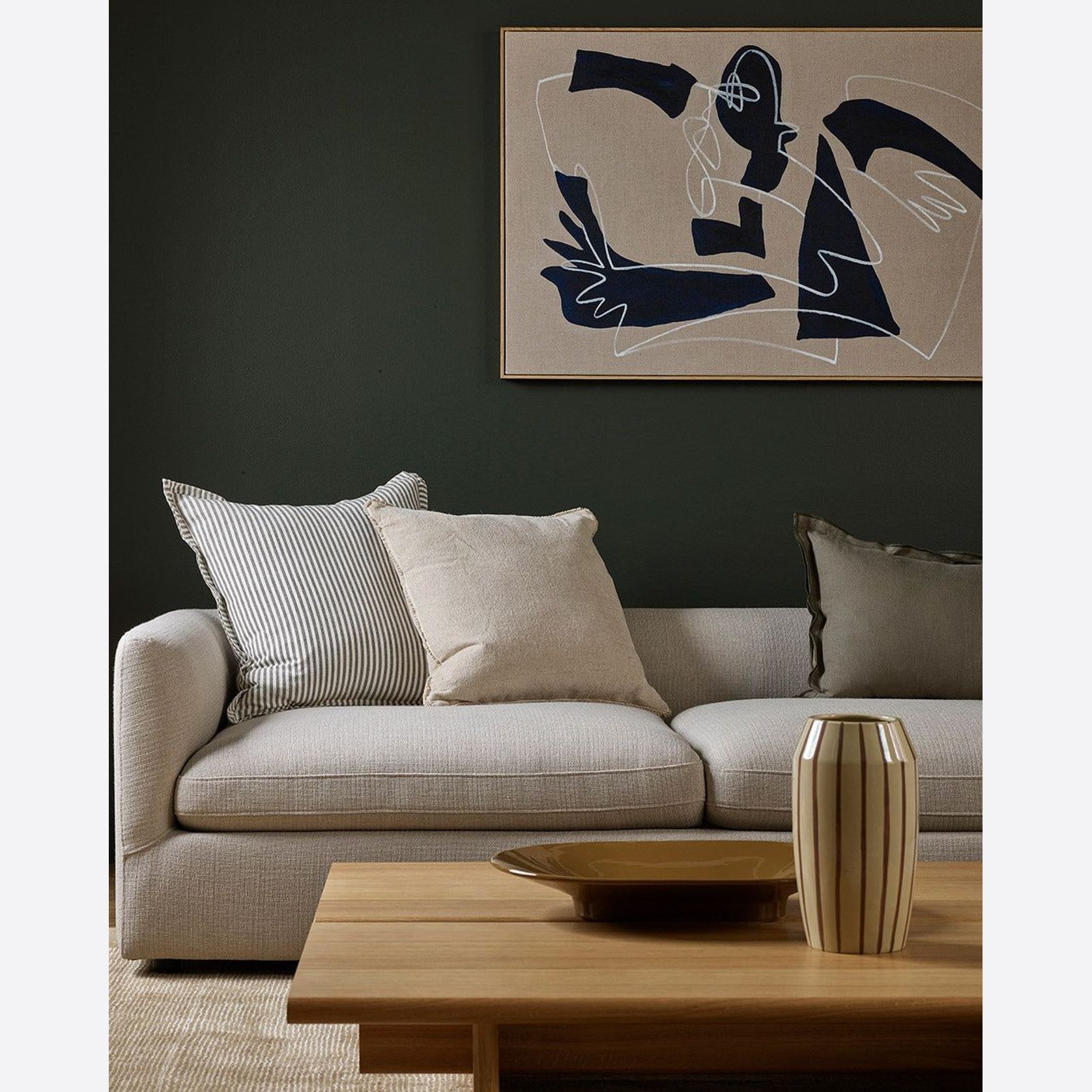 Baya Sutton Cushion - Oat gallery detail image