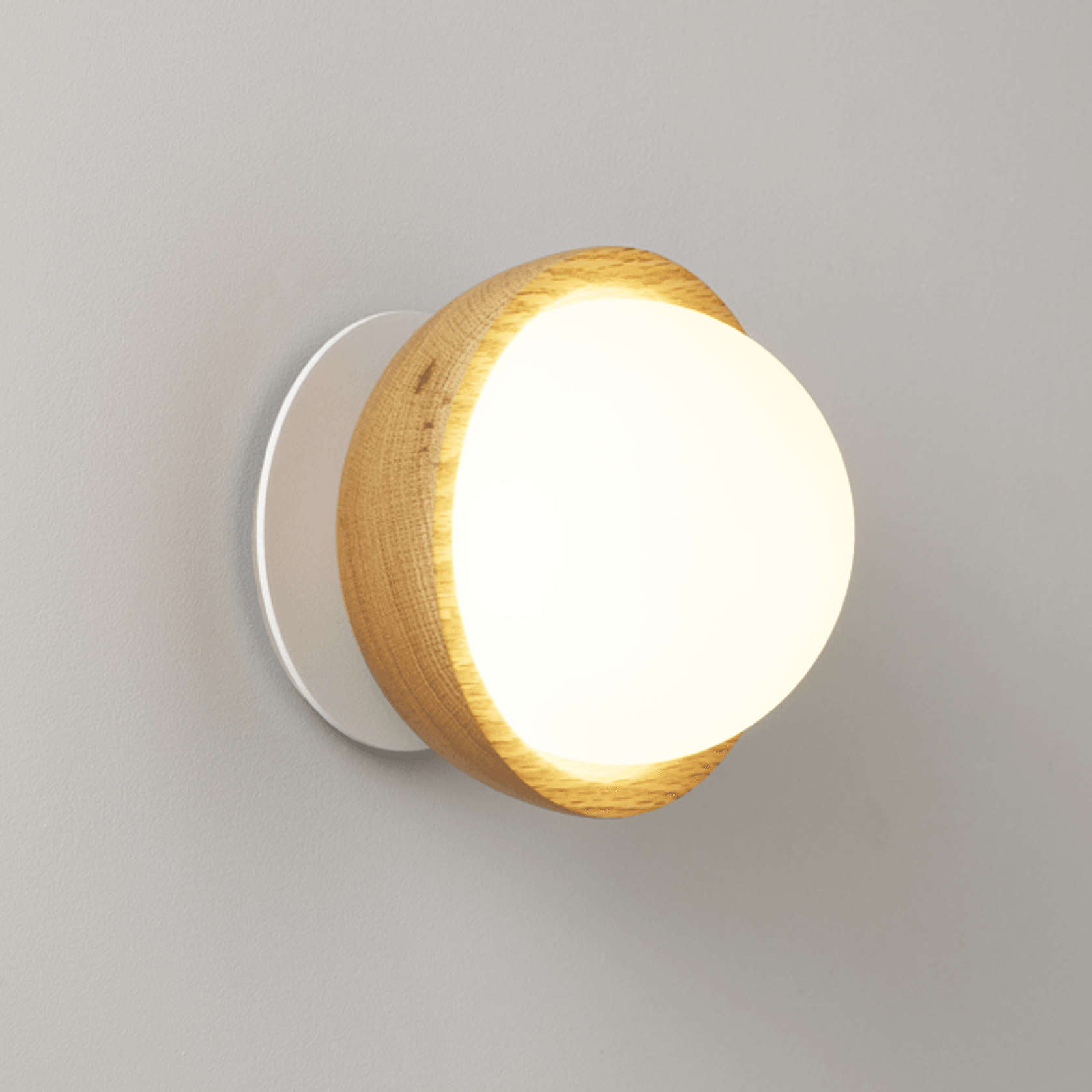 Button Sconce | American Oak gallery detail image