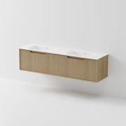 Aria 1800 Double Basin Wall Hung Vanity | Inset Basin gallery detail image