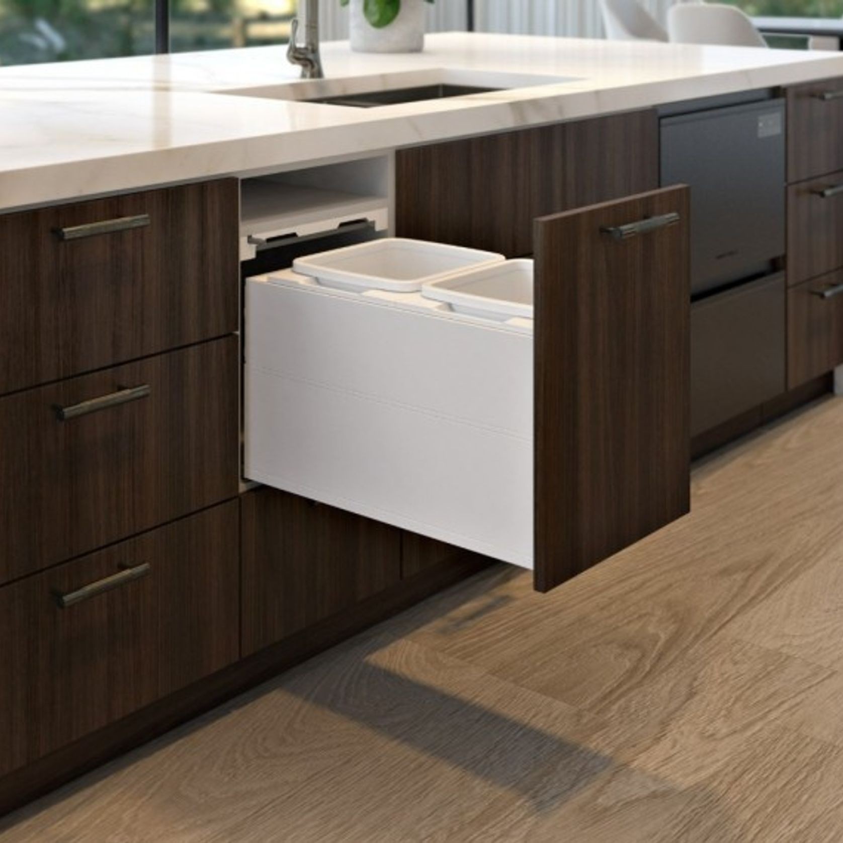 Concelo entro 2x15L for Blum LEGRABOX 400mm Silk White gallery detail image