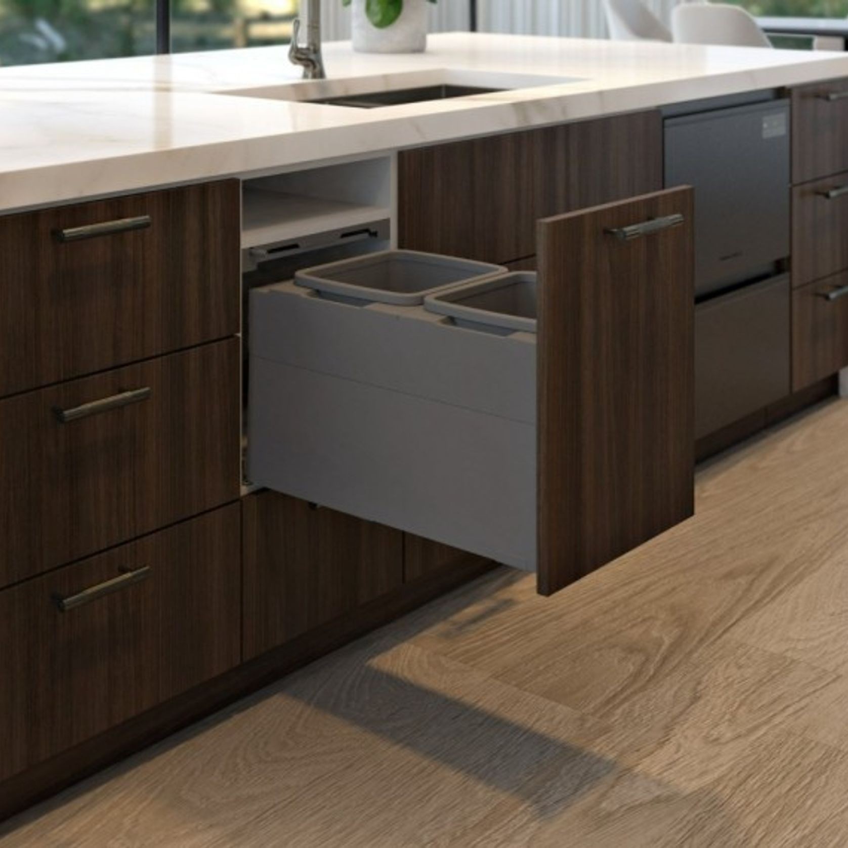 Concelo entro 2x15L for Blum MERIVOBOX 400mm Orion Grey gallery detail image