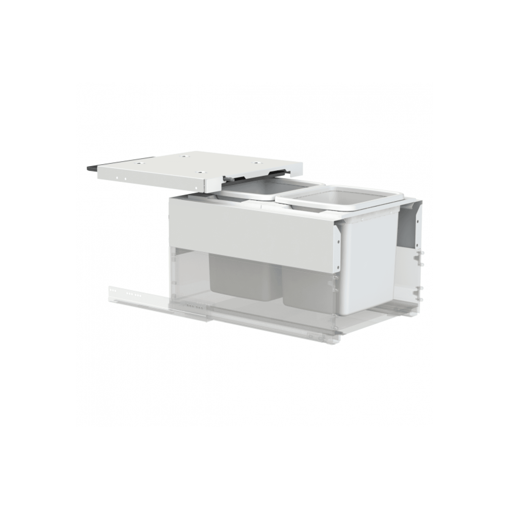 Concelo entro 2x15L for Blum MERIVOBOX 450mm Silk White gallery detail image