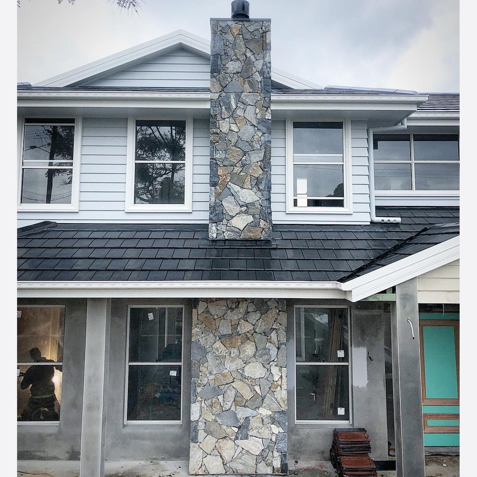 Cobalt Grey Stone Wall Cladding gallery detail image