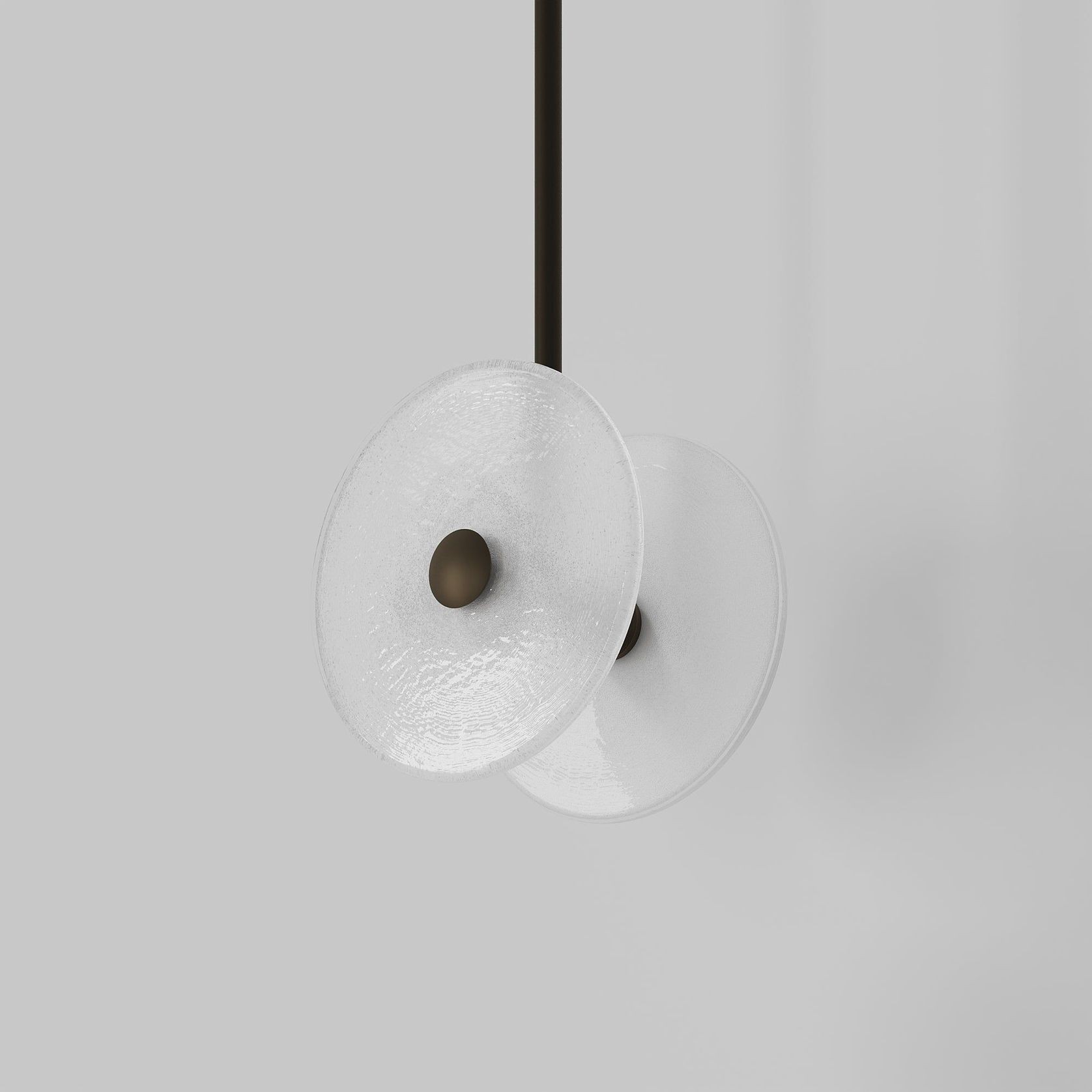 Coral Duo Rod Pendant - Frosted gallery detail image