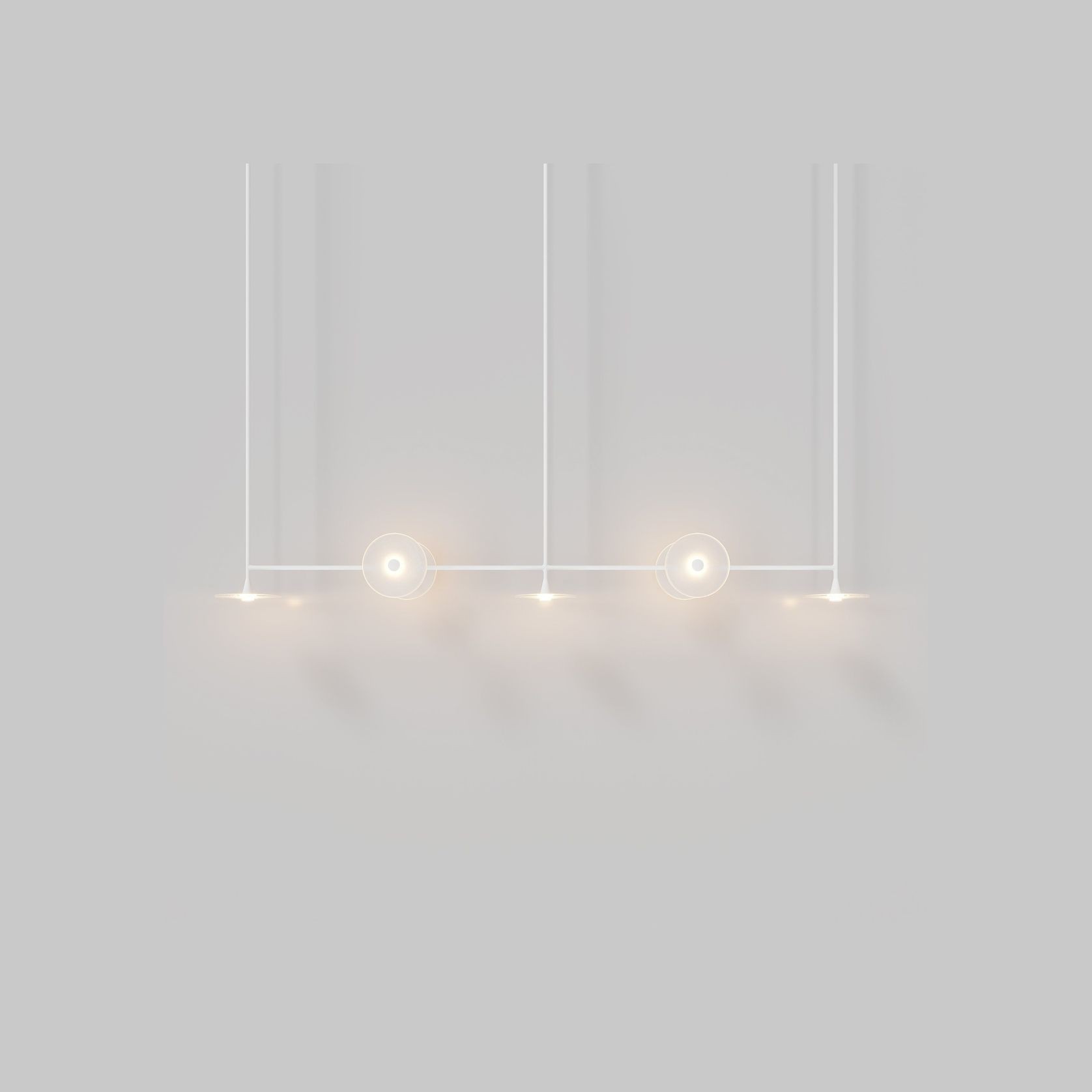 Coral Linear Rod Pendant (Seven Coral Pieces) gallery detail image