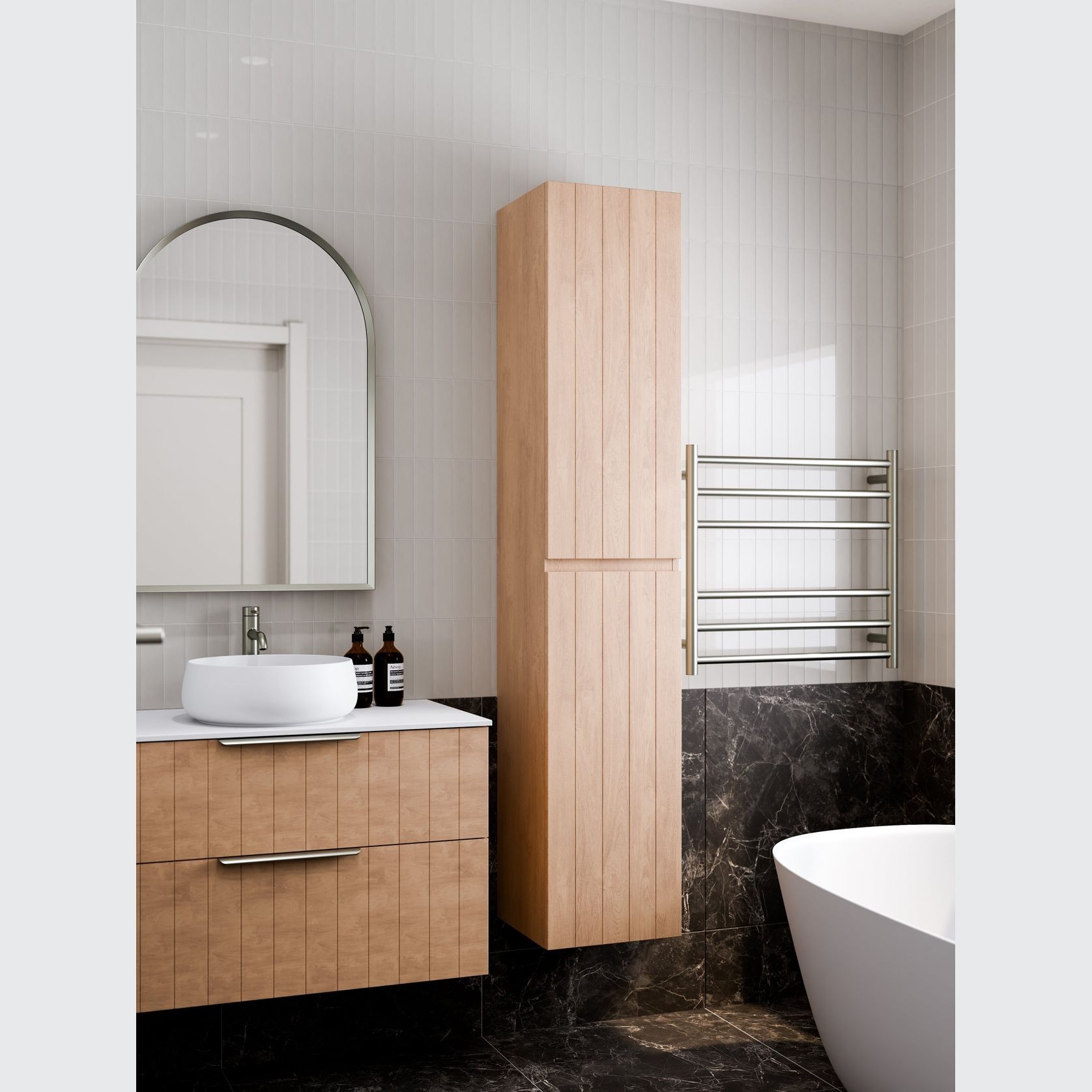 Lineare Tall Bathroom Cabinet | Coastal Front gallery detail image