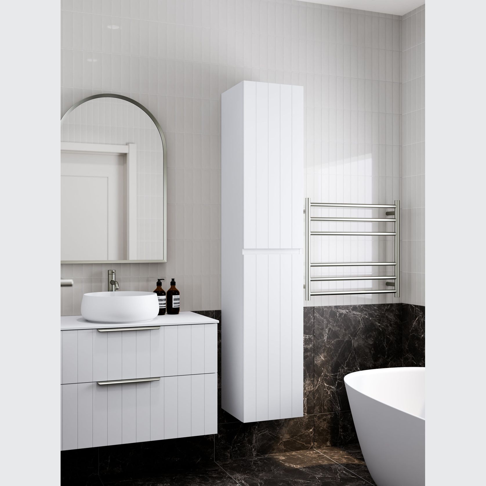 Lineare Tall Bathroom Cabinet | Coastal Front gallery detail image