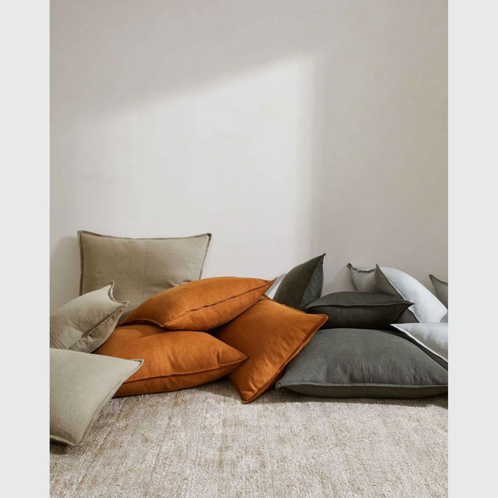 Weave Home European Linen Como Cushion - Caper | Three Sizes gallery detail image