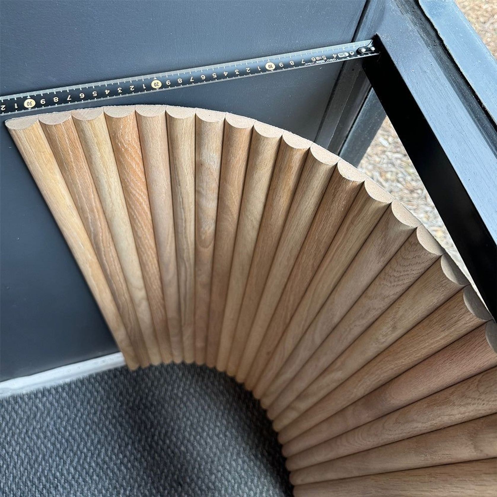 WOODFLEX Flexible Solid Paulownia Wood Slat Wall Panel -  2700mm x 600mm - Half Round gallery detail image