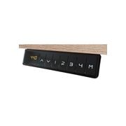 EASTON Sit Stand Electric Lift Executive Desk with Left Return 2.2m - Warm Oak & Black gallery detail image