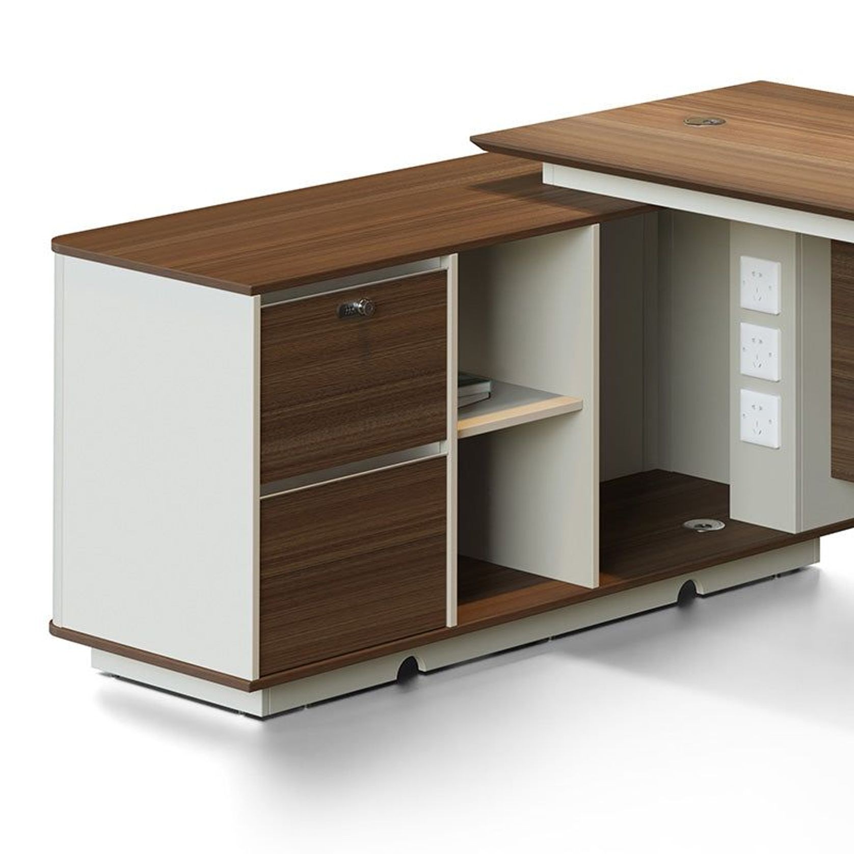 ANDERSON Executive Desk 1.6M Reversible - Australian Gold Oak gallery detail image