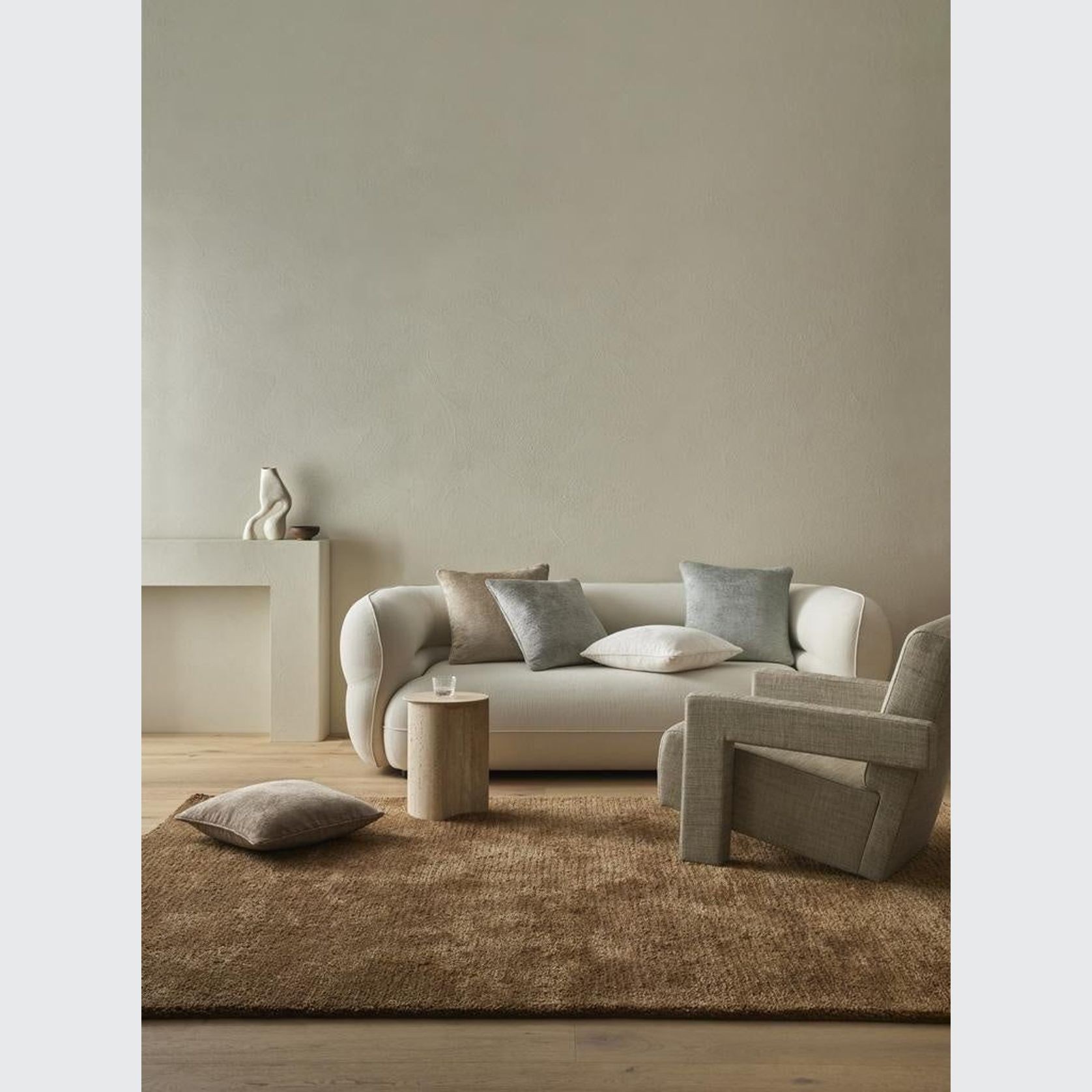 Weave Home Tempo Cushion - Gull | 50 x 50cm gallery detail image