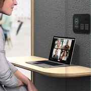 DUKE Single Seater Acoustic Office Silent Booth Pod - Terracotta gallery detail image
