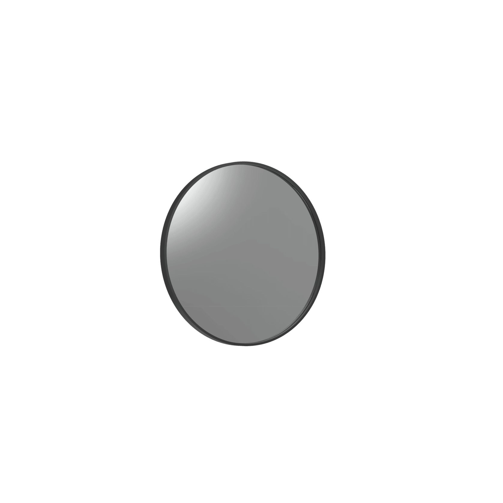 Frame XL 750 Round Mirror Brushed Black gallery detail image