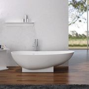Pietra Bianca Flora Freestanding Stone Bath gallery detail image