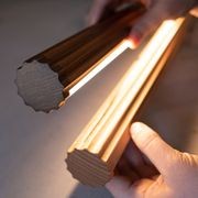 Fluted Roller Pendant | American Oak gallery detail image