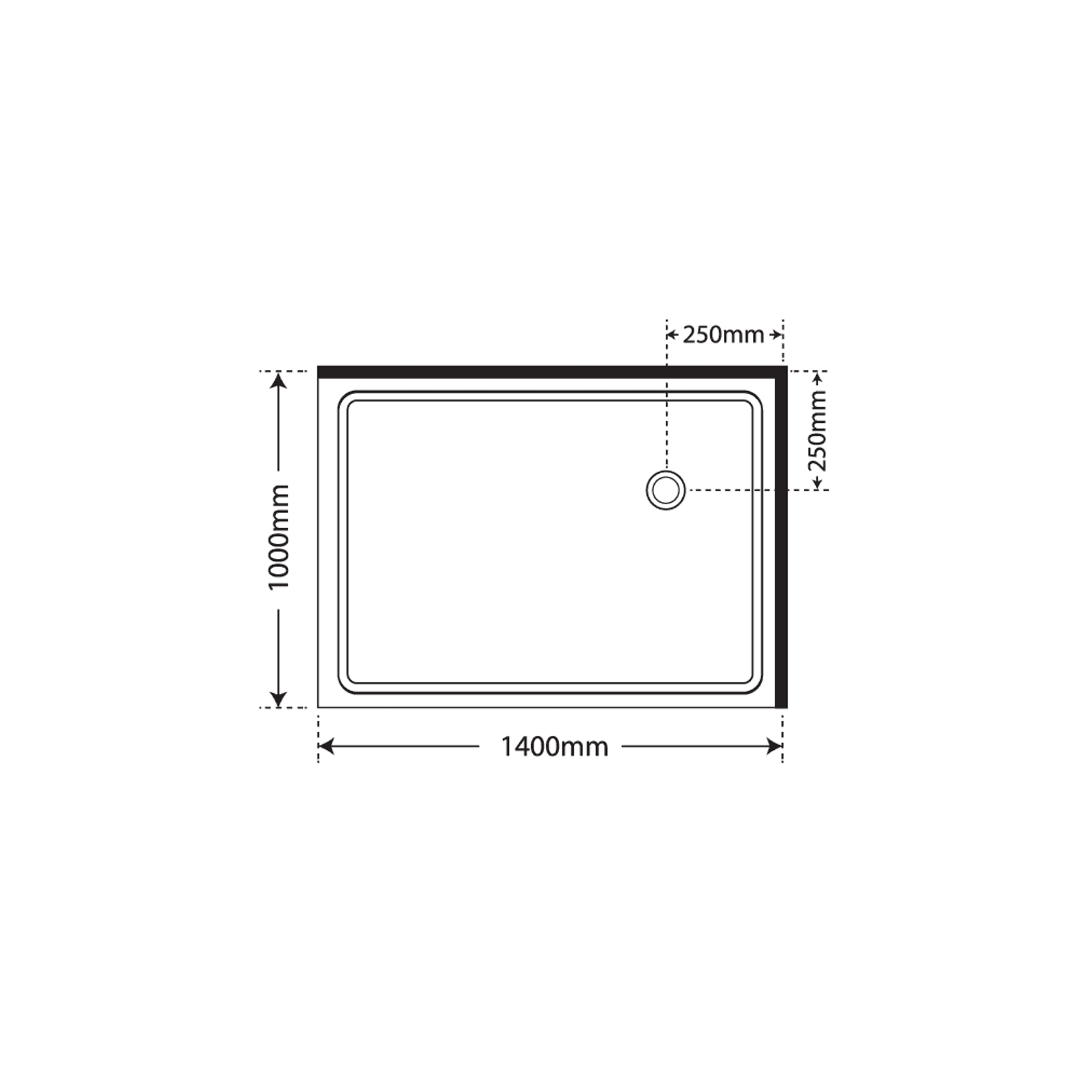 Premier Frameless 2 Sided Sliding Door Shower 1400×1000 gallery detail image