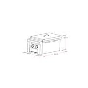 Grandfire Double Side Burner | For In-Build | LPG FF gallery detail image