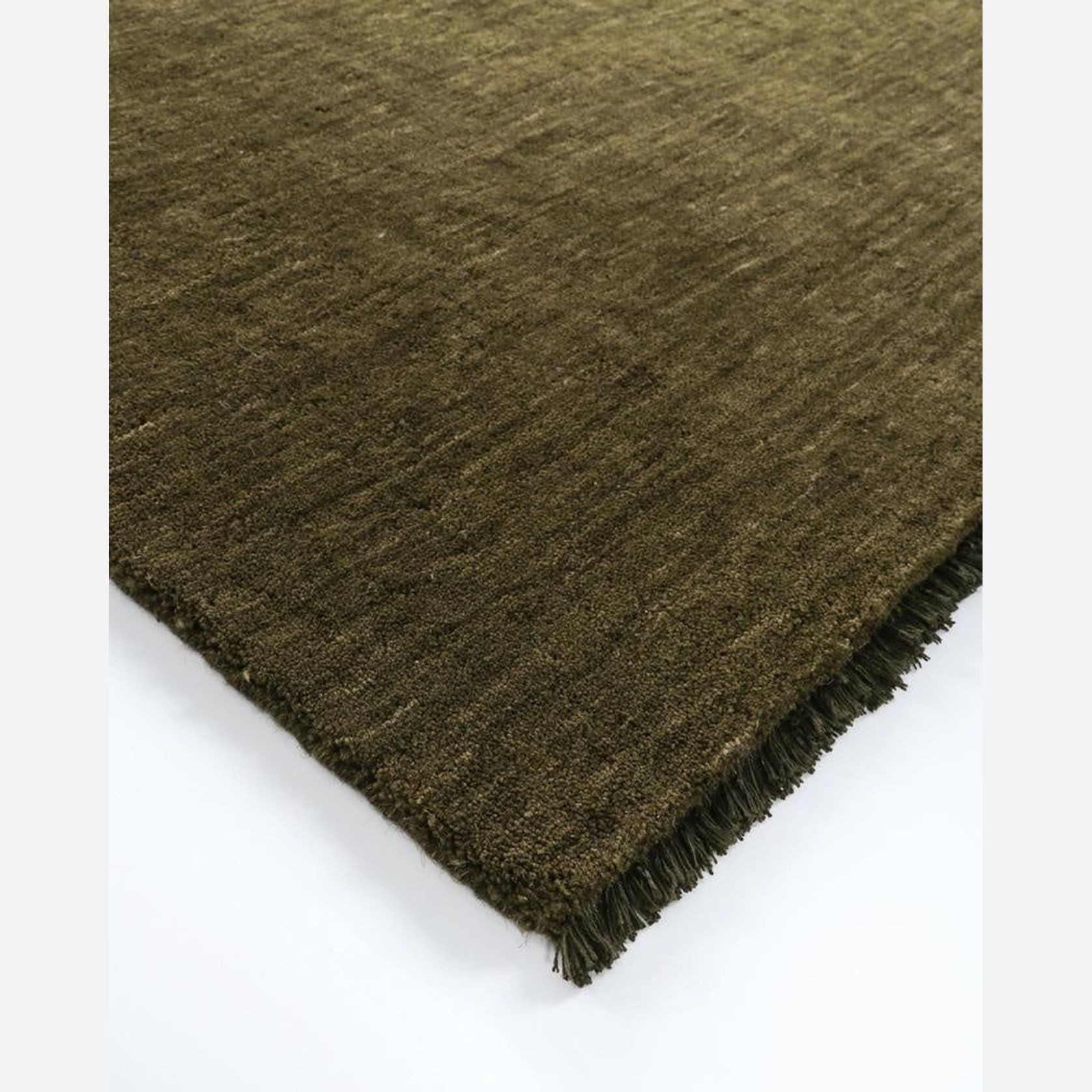 Baya Sandringham 100% NZ Wool Floor Runner Rug - Moss gallery detail image