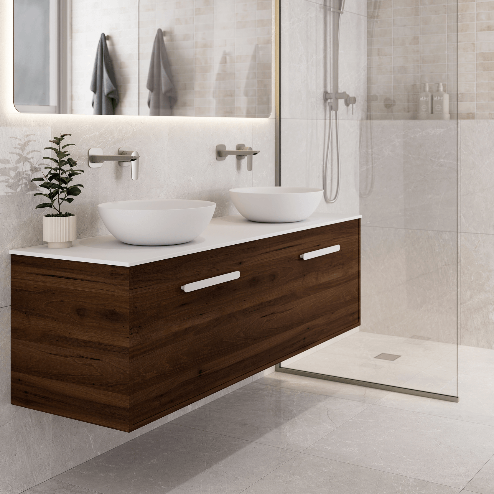 Hako 1500 Double Basin Vanity | Villastone Slab Top gallery detail image