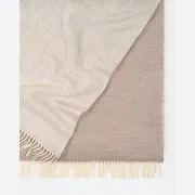 Weave Harris Merino Lambswool Throw - Natural gallery detail image