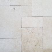 12mm Ivory Travertine French Pattern Tiles - Tumbled gallery detail image
