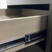 Carter Executive Office Desk + Right Return - 180cm - Coffee + Charcoal gallery detail image