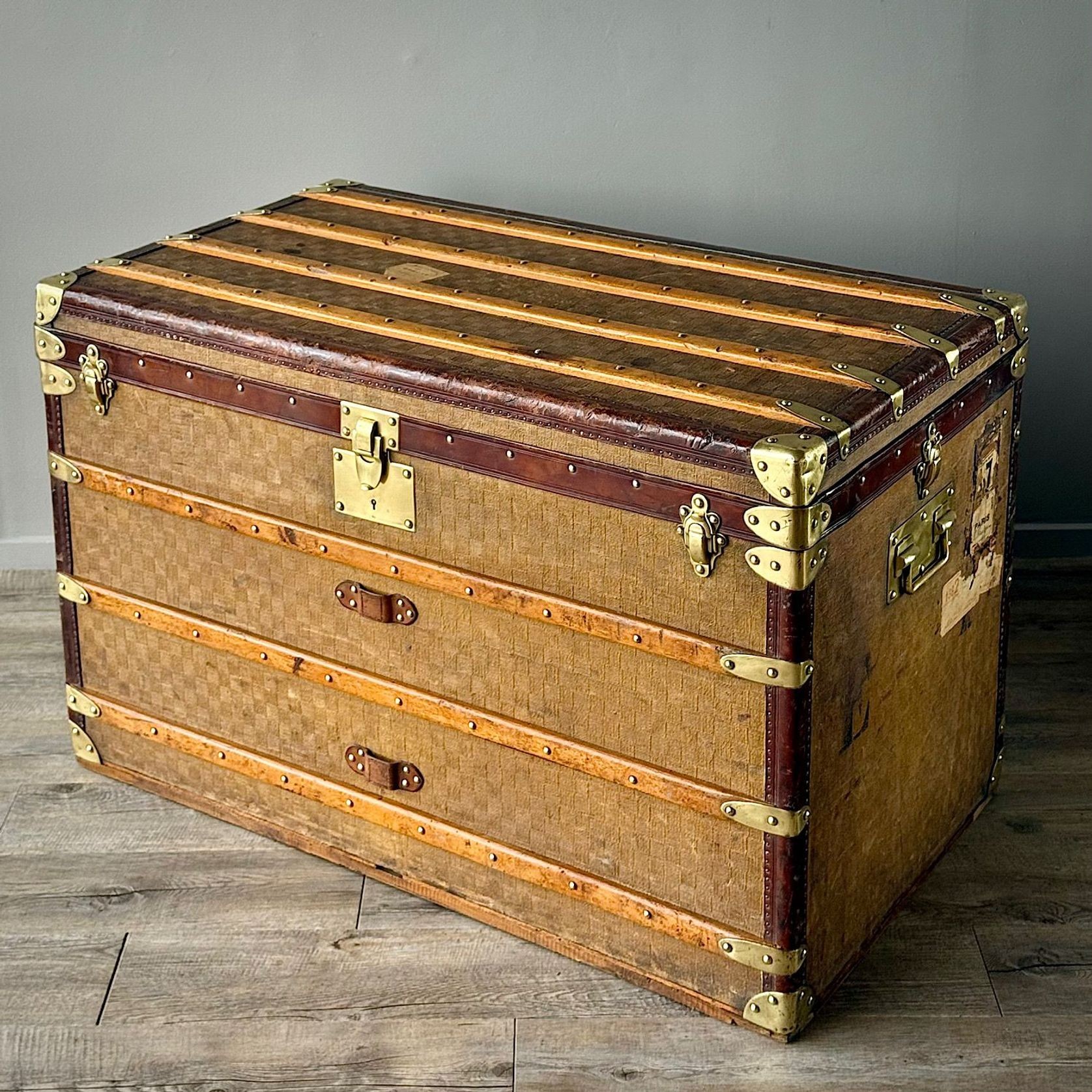 Antique French Travelling Trunk gallery detail image