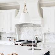 Chloe Pendant Light with Gold Hardware - White gallery detail image