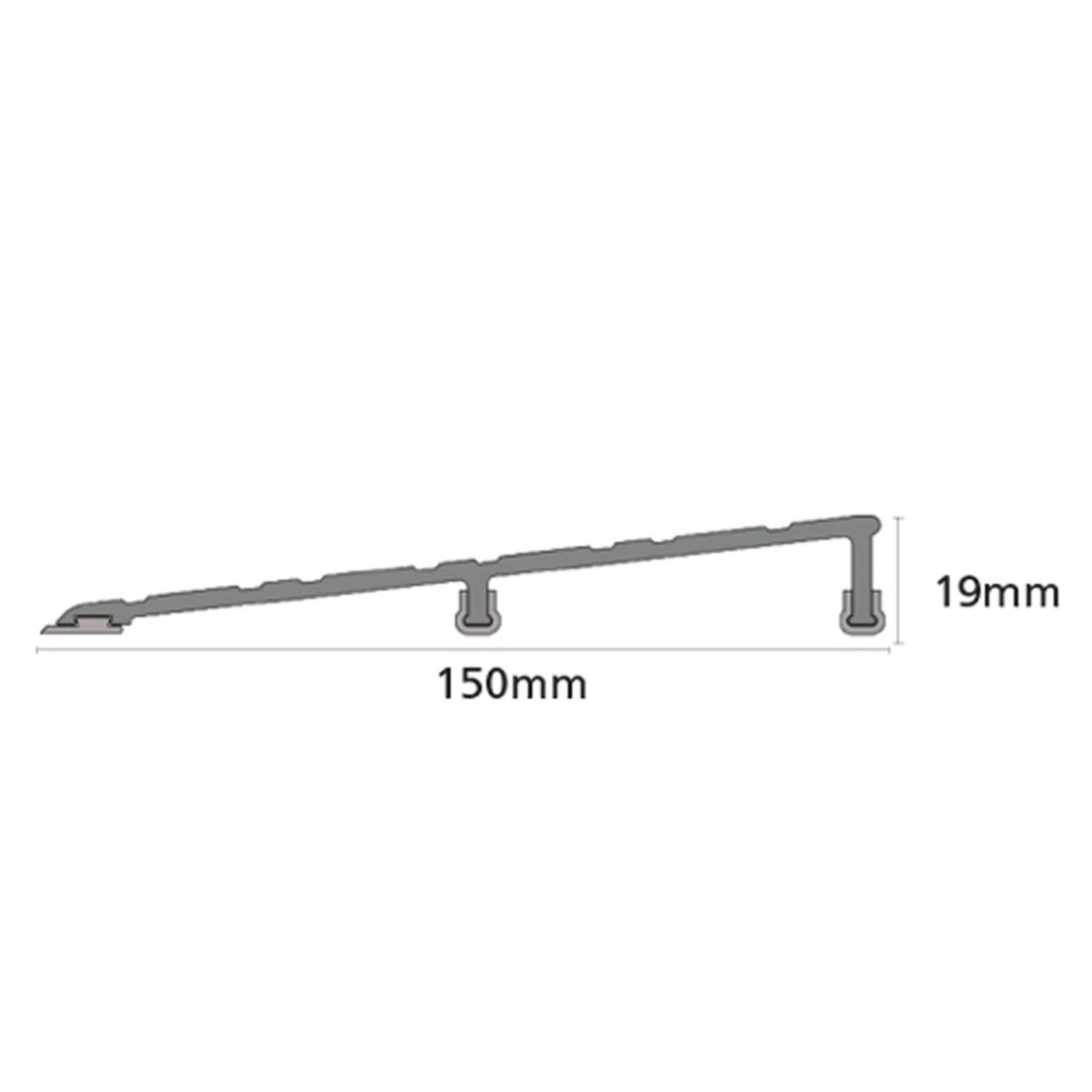 Kilargo IS4077 Threshold Ramp 19mmx150mmx5000mm Clear Anodized IS4077-5000CA gallery detail image