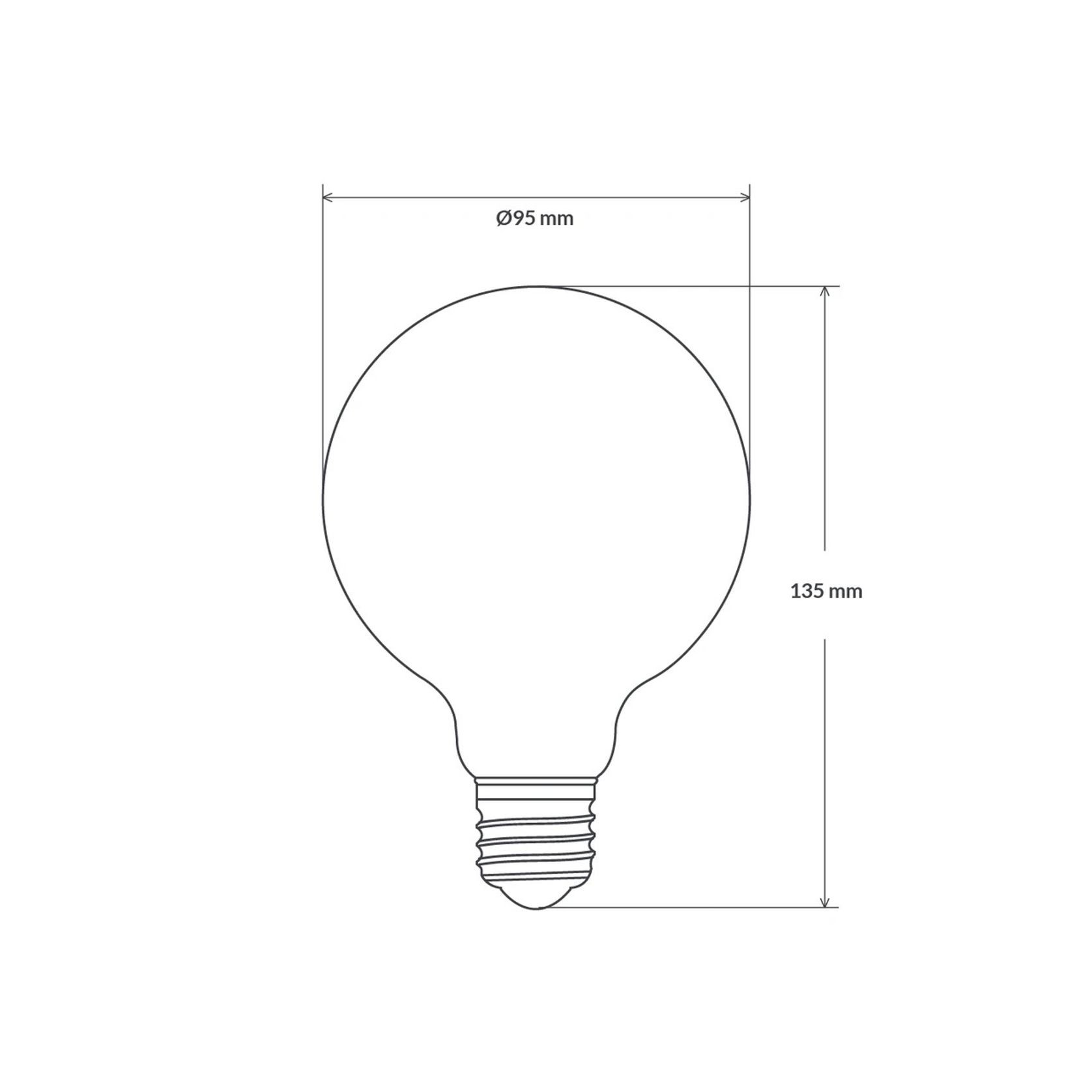 LED Filament Bulb G95 gallery detail image