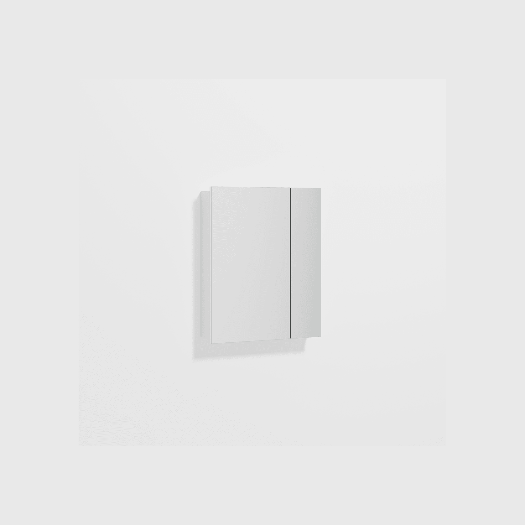Luxe 600mm Mirror Cabinet With Demister | 2 Door gallery detail image