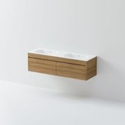 Code Luxe 1500 Wall Hung Double Basin Vanity | 2 Drawer gallery detail image