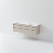 Luxe 1800 Wall Hung Double Basin Vanity | 4 Drawer gallery detail image