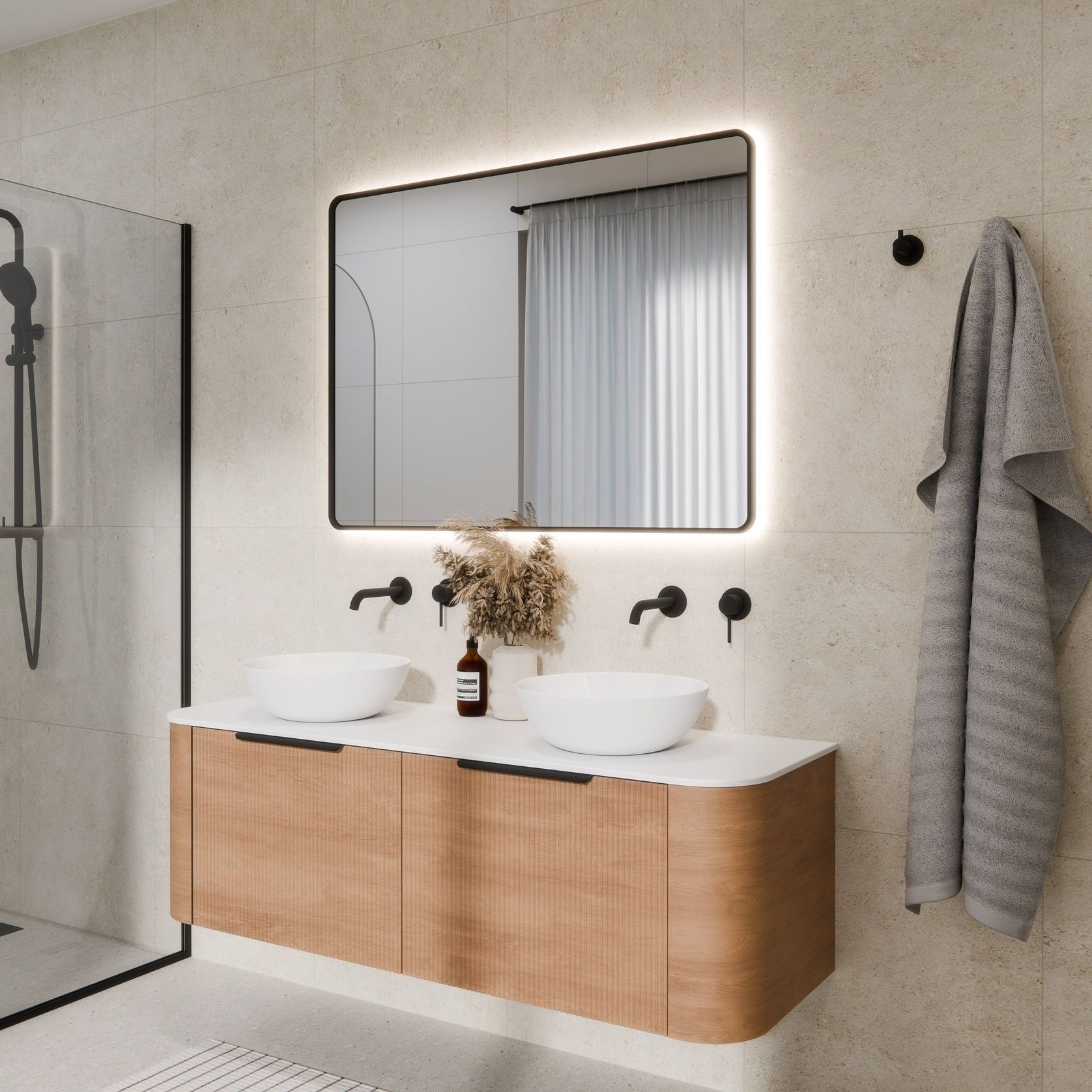 Aura Rectangle 1150 x 850 LED Mirror gallery detail image