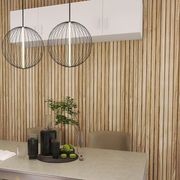WOODFLEX Outdoor & Indoor Solid Hard Wood Slat Wall & Ceiling Cladding - Oak - 2700mm x 560mm gallery detail image